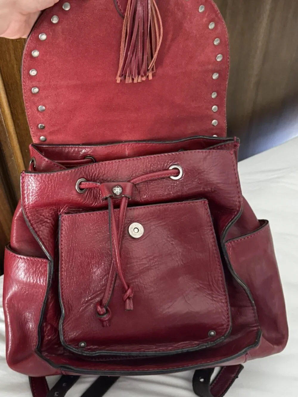 Patricia Nash Renaissance Coin Jovanna Backpack Burgundy